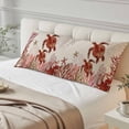 thumbnail image 4 of Ocean Red Turtles Body Pillow Cover 20 x 54 Inch Decorative Pillow Cover Coastal Coral Vintage Seagrass Flowers Lumbar Pillowcase Seasonal Rectangle Cushion Case for Couch Sofa Bed Living Room, 4 of 9