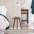 thumbnail image 7 of Bond Solid Mango Wood Triangle End Table 16 x 18 Inch Walnut, 7 of 7