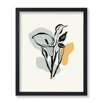 Poster Master Flower Poster - Retro Calla Lily Print - Drawing Art - Floral Art - Trendy Art - Modern Art - Minimal Art - Chic Boho Art - Great Office or Living Room Decor, 18x24 Unframed