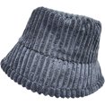 thumbnail image 4 of CoCopeaunts Fluffy Bucket Hat for Men Vertical Stripe Foldable Fisherman Hat Autumn Winter Casual Simple Solid Color Basin Hat, 4 of 8