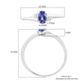 thumbnail image 5 of Gorgeous Blue Tanzanite Ring/Dainty Diamond Halo Ring/Oval Tanzanite/14k Tanzanite Jewelry/December Birthstone/Wedding Anniversary/Gifting, 5 of 6