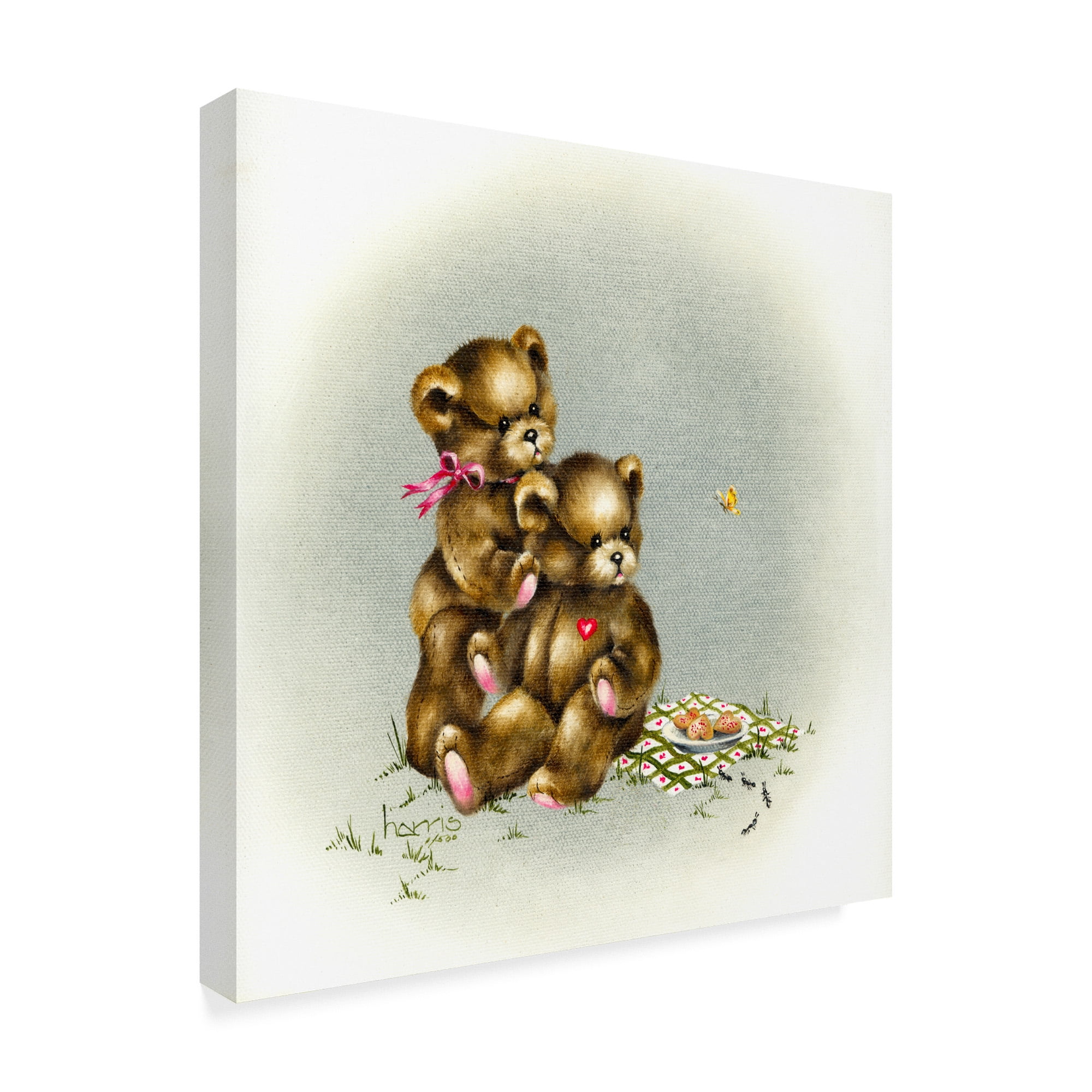 Trademark Fine Art 'Teddy Bears Picnic 1' Canvas Art by Peggy Harris