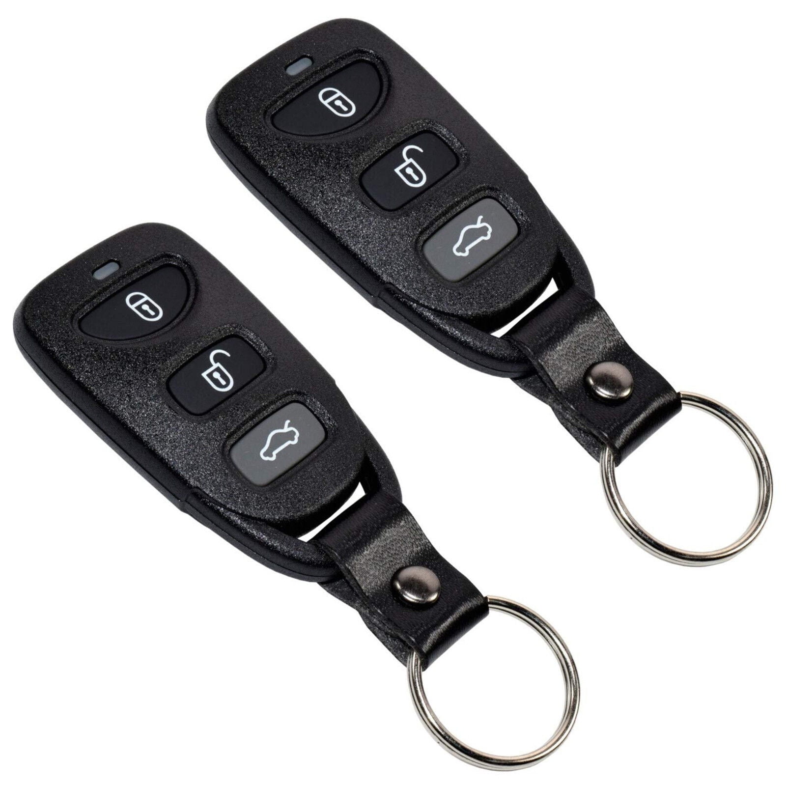 2 Pack Silicone Key Fob Cover For Kia - Protective Case For 4-Button Flip Key, Black & Red
