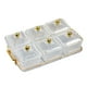 thumbnail image 1 of Caja organizadora de cuencos para servir con compartimentos y doble asa con rejilla Nordic Cookies 6 tazones transparentes, 1 of 9