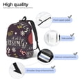 thumbnail image 5 of Balery Merry Christmas Vintage Canvas Backpack for Men and Women - Large Capacity, Durable Travel Laptop Bag for School, Work, Hiking, and Outdoor Activities, 5 of 7