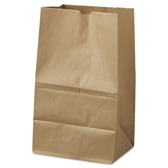 General GK20S500#20 Squat Paper Grocery Bag, 40lb Kraft, Std 8 1/4 x 5 15/16 x 13 3/8, 500 bags