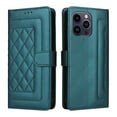 thumbnail image 2 of Compatible with iPhone 13 Pro Case, Premium Leather iPhone 13 Pro Wallet Book Case Magnetic Flip RFID Blocking Credit Card Holder Kickstand with Wrist Strap Shock Absorbing Case, Darkgreen, 2 of 10