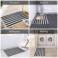 thumbnail image 6 of Front Door Mat Indoor Outdoor Outside Entrance - 16*24in Washable Black And White Stripes Thin Bathroom Rugs Fit Under Door, Bath Rugs for Bathroom, Kitchen Rugs Mats for Floor, 6 of 6