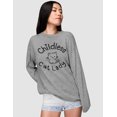 thumbnail image 6 of Childless Cat Lady Fleece Sweatshirt Sweater Top for Women, 6 of 7