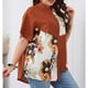 thumbnail image 5 of Camisa de talla grande para mujer, blusa estampada de manga corta holgada y transpirable con botones, Tops informales de gran tamaño para verano, 5 of 8