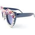 thumbnail image 4 of Oversized Vintage Pearl Cat Eye Sunglasses for Women Bling Crystal Rhinestone Sunglasses Cute Ladies Party Glasses, 4 of 6