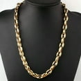thumbnail image 6 of 6.5/7.5/12mm Polished Silver Stainless Steel Hollow Coffee Bean Chain Necklace, 6 of 6