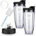 thumbnail image 1 of Blender Replacement Parts for Ninja,24 oz Cups Kit with To-Go Lids (2 Pack),as you see, 1 of 8