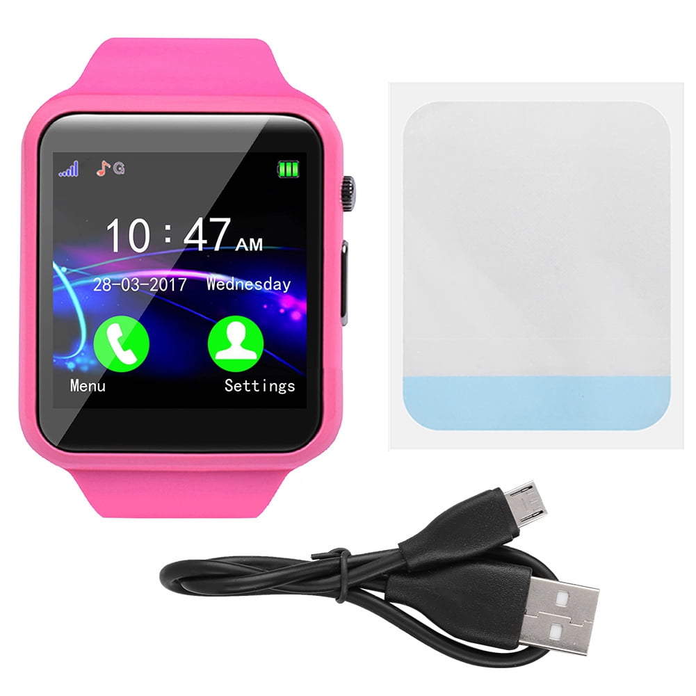 1.54 inch Children s Touch Screen Bluetooth Smart Watch Support SIM TF Card for Android Pink Walmart