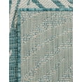 thumbnail image 6 of Unique Loom Outdoor Botanical Collection Area Rug - Palm (13' 1" Square Light Aqua/Ivory), 6 of 6