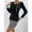 Black-1, variant on OYYN Dresses for Women Fashion Black Houndstooth Patchwork Long Sleeve Bodycon Mini Dress Elegant Tie Neck Sheath Dress for Office Work Date Night