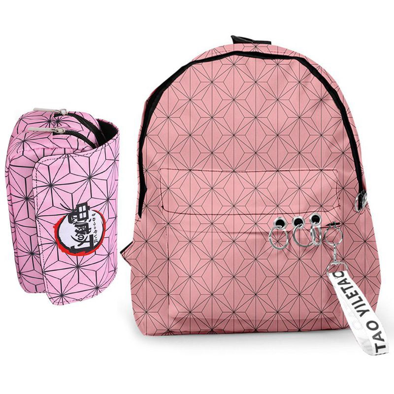 3 in 1 Demon Slayer Backpack for School Teen Girls Boys Lightweight Anime Backpacks Shoulder bag Set for Women School Bags 