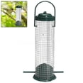 thumbnail image 1 of Plastic Bird Feeder With Wire Grids, Hanging Hook Included, Perching And Clinging Footholds, Attracts And Feeds Wild Birds In Garden, 1 of 8