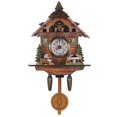 thumbnail image 2 of Vintage Style Wooden Pendulum Wall Clock – Office Bedroom Decor with Craftsmanship Design for Enhanced Aesthetic, 2 of 5
