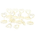 thumbnail image 1 of 20Pcs Place Cartes Titulaires Mignonne Table Nombre Titulaires en Forme de Coeur Table Photo Stands Fil Photo Titulaire Menu Mémo Clips Idée pour Mariage Anniversaire Fête Fer, 1 of 8