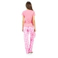 thumbnail image 3 of Ashford & Brooks Women's Short Sleeve Cotton Top Fleece Pants Pajama Set, 3 of 5