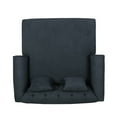 thumbnail image 6 of GDF Studio Hurford Contemporary Fabric Tufted Double Chaise Lounge with Accent Throw Pillows, Charcoal and Dark Espresso, 6 of 10