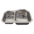 thumbnail image 1 of Polaris US1031R Offset Double Bowl Stainless Steel Kitchen Sink, 1 of 1