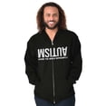 thumbnail image 5 of Autism Seeing the World Differently Zip Up Hoodie Men's Women's Brisco Brands L, 5 of 6