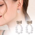 thumbnail image 4 of Pendientes TUNC Perlas Mujeres Niñas Sencillez, 4 of 5