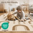 thumbnail image 4 of ODIKA 6'x9' Beige Geometric Archway Inspired Design Washable Area Rug Contemporary with Elegant Symmetry Non-Slip, Easy Care, for Family Room, Living Mater Bedroom, 4 of 7