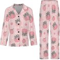 thumbnail image 4 of Top-kevin Women Long Sleeve Pajama Set Comfy Pjs Sets Penguin Winter Hats Scarves Snow 2 Piece Lounge Set, 4 of 12