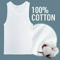 thumbnail image 3 of Key Chain Boys' 100% Cotton Tank Tops - 6-Pack of Comfortable Athletic Undershirts, 3 of 7