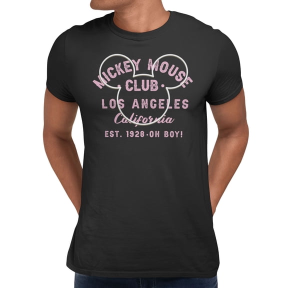 Disney Mickey Mouse Los Angeles Club Men's T Shirt (Black, S-XXXL)