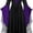Black Purple, variant on Witch Costume for Women Gothic Renaissance Medieval Vampire Dress Dramatic Bat Sleeve High Low Hem Masquerade Party Outfit Adult Dark Fantasy Apparel