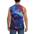 thumbnail image 4 of Fotbe Starry Sky Turtle Men's Camiseta sin Mangas Estampada para Hombres, Playera Casual para Gimnasio, Entrenamiento, Playa-3X-Large, 4 of 7