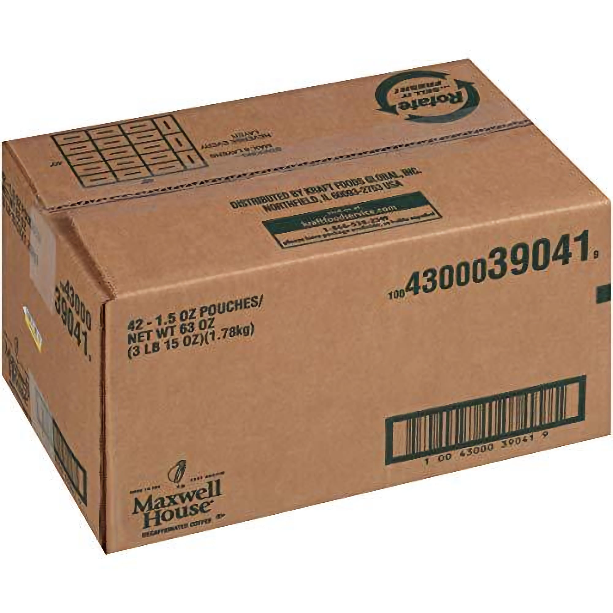 Maxwell House Decaf Medium Roast Ground Coffee (1.5 oz Packets, Pack of 42)