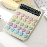 Virelaxpo 12-Digit Calculator with Round Mechanical Keys, Stylish Design for Office, Educational, and Personal Finance