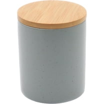 The Perfect Size Jar- 16oz 0.5L Ceramic Gray Blue Grey Teal Speckled Stoneware Kitchen Tea Coffee Canister Storage