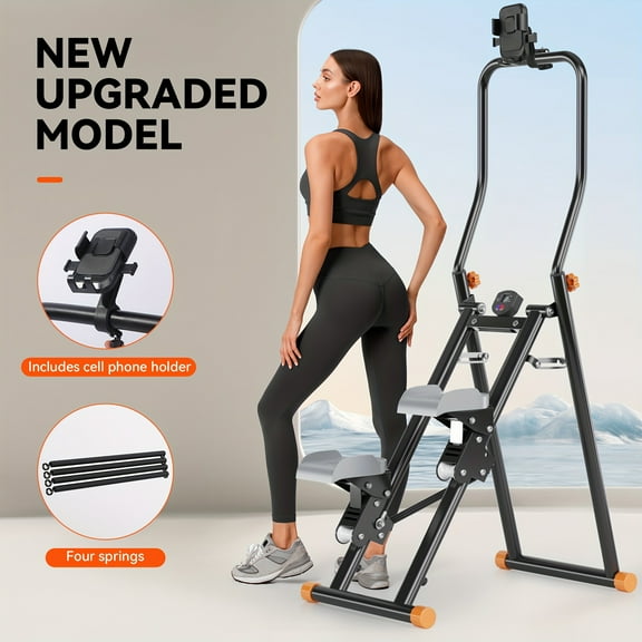 Stair Stepper Machine with Adjustable Resistance, Non-Slip Pedals & Quiet Hydraulic System for Full-Body Workout, Home Gym Equipment for Men & Women