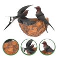thumbnail image 3 of 1 Set Simulation Swallow Nest Artificial Bird Figurine Bird Nest Wall Decoration for Farmhouse Garden Patio, 3 of 4