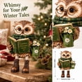 thumbnail image 2 of Reading Owl Figurine, Whimsical Owl Statue for Bookshelf and Desk, Great Gift for Readers and Collectors (C), 2 of 5