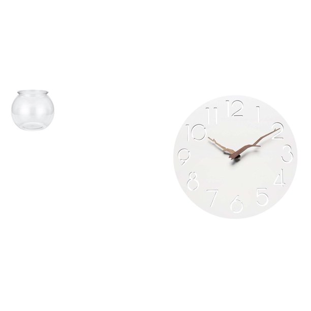 Acuario Pequeño Transparente Para Peces Pequeños, Adorno Redondo, Pecera, Florero, Mesa, Oficina, Hogar, Plantas, Reloj De Pared Colgante, Fácil De Leer, Arte Silencioso, Decorativo, Cocina,
