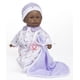 thumbnail image 3 of JC Toys La Baby Boutique African American 11 inch Small Soft Body Baby Doll dressed in Purple for Children 12 Months and older, 3 of 5