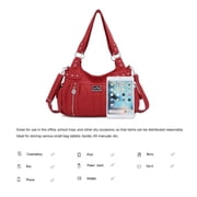 Angel Kiss Multi pocket womens shoulder bag with detachable straps