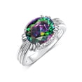 thumbnail image 1 of RYLOS Bagues pour Femmes Bague en Argent Sterling 12X10MM Pierre Précieuse & Diamants Grande Bague pour Doigt Moyen Ou Pointeur Bijoux en Alexandrite Taille 11, 1 of 6