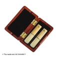 thumbnail image 3 of Solid Wood Reed Case Wooden Holder Box for Tenor/ Alto/ Soprano Saxophone Clarinet Reeds, 2pcs Capacity, 3 of 7