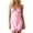 Pink, variant on ZyeKqe Babydoll Lingerie for Women Spaghetti Strap Sleeveless V Neck Side Slit Nightgown Casual Loungewear Sleep Shirts