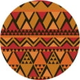 thumbnail image 1 of Ahgly Company Indoor Round Patterned Crimson Red Area Rugs, 7' Round, 1 of 1
