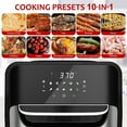 thumbnail image 2 of TOYTEXX 12.7Qt 2-Basket Air Fryer, Stainless Steel Convection Oven, Black - LED Touch Screen, View Window, 2 of 7