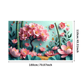 thumbnail image 1 of Floral Themed Colorful Backdrop Banner with Butterflies and Berries Spring Party Decorations Background Photo Booth Props Garden Gatherings Outdoor Celebrations, 1 of 4
